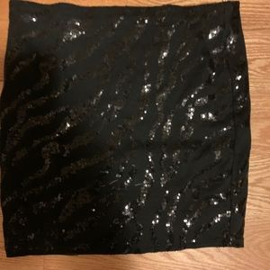 Women’s black sequin mini skirt